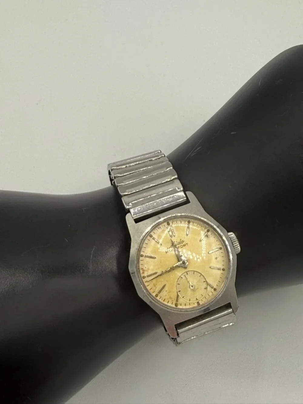 Vintage Mido Multifort Hand Winding Watch Swiss Mechanical Silver Tone